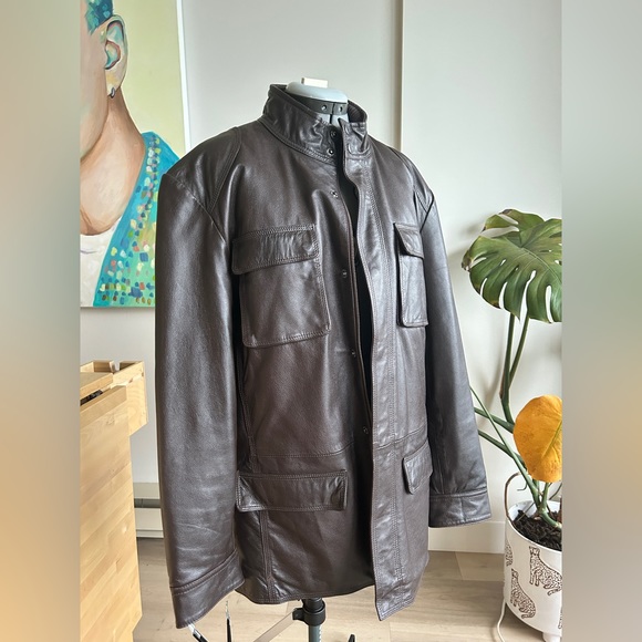 Black Brown 1826 Leather Jacket with lots of pockets - Picture 3 of 8